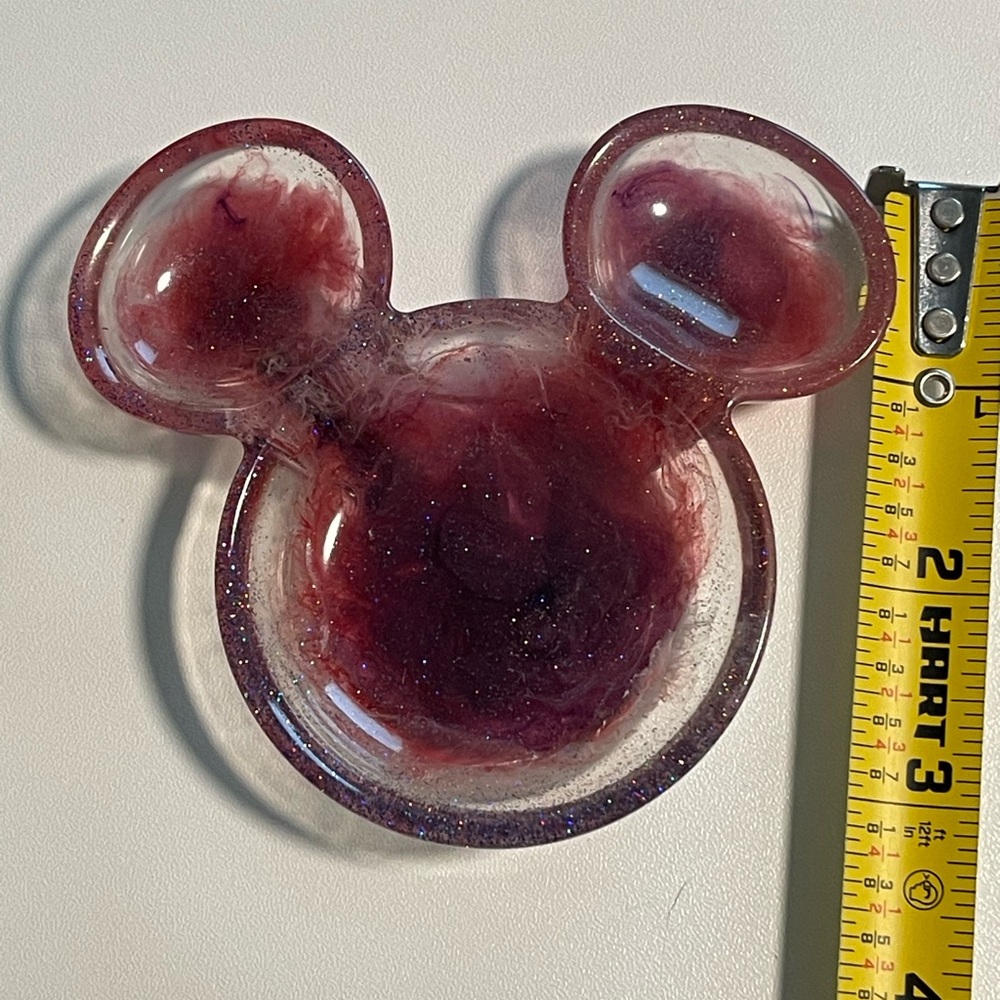 Resin Mouse Head Shaped Trinket Tray, handcrafted Set of 2 - Picture 5 of 7